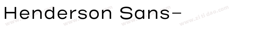 Henderson Sans字体转换